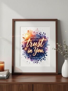 DDS Art Print, 8x10, Bible Verse, Paper Print, Unframed, Trust